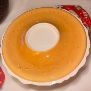 Vintage 1995 Boston Warehouse Ceramic Bagel Cream Cheese Platter Only
